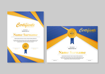 modern certificate colorful abstract waves