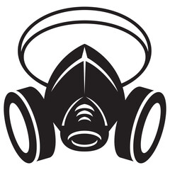 Stylized Graphic of a Gas Mask