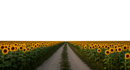 Sunflower Field Path