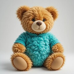 Obraz premium cute bear soft toy on isolated white background