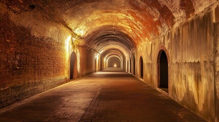 Fototapeta premium Long exposure taken in the Fort McHenry Tunnel, Baltimore, Maryland.