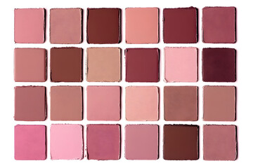 Background with color palette of brown colors. Design catalog of mocha mousse colors for color selection. Set of colors. Color guide pallete.