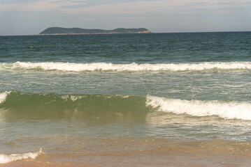 coastline of Gamboa beach, Santa Catarina, Brazil