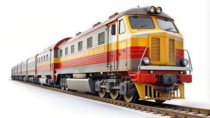 Obraz premium Passenger Train on Tracks