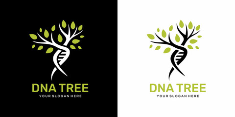 logo vector DNA tree human nature