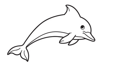 Obraz premium set of silhouettes of dolphins