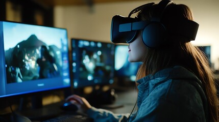 A person participating in a virtual workshop on a computer. Virtual Workshop