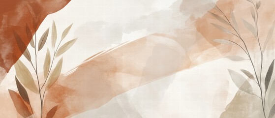 Abstract floral design featuring muted colors and soft brush strokes, ideal for backgrounds in art, wellness, and creative projects. Ideal for digital and print use.