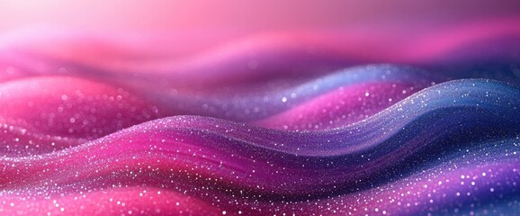 Pink Purple Blue Glitter Waves Abstract Background