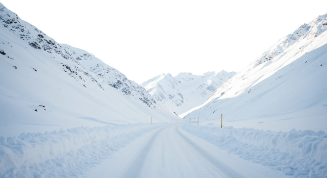 Snowy Mountain Pass Road