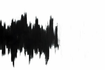 Abstract Black Ink Wash Illustration