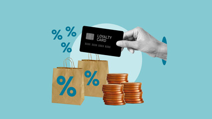 Cashback customer loyalty program concept. Rewards and money refund service