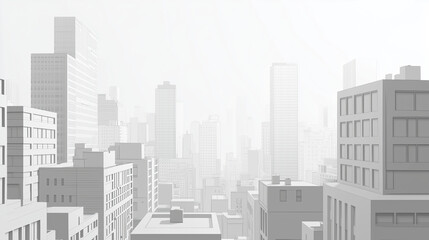 Naklejka premium A 3D vector illustration of an urban cityscape panorama