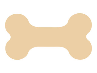 Big dog bone lying for pet shop logo or game ui
