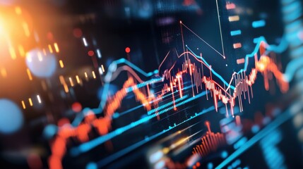 Dynamic Financial Data Visualization on Digital Dashboard with Charts and Graphs