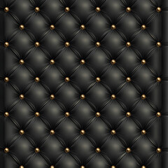 Black Leather Upholstery 3D Background