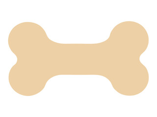 Big dog bone lying for pet shop logo or game ui
