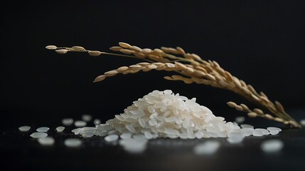 salt on a black background