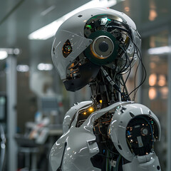 Fototapeta premium general-purpose humanoid robots controlled by artificial intelligence 