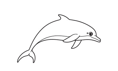 Obraz premium set of silhouettes of dolphins