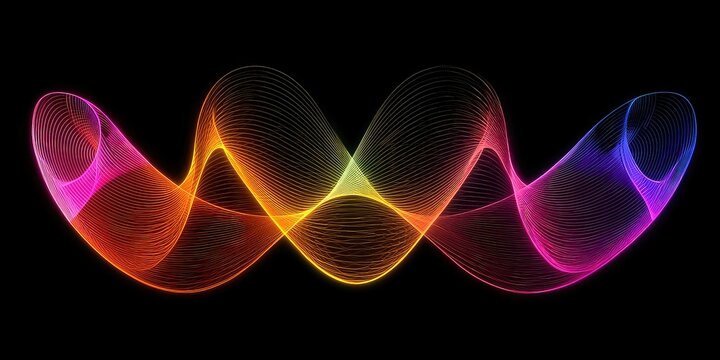 A graph with sine and cosine waves drawn in vibrant colors.