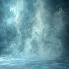 Moody blue smoke effect on a textured surface creating a mysterious and ethereal atmosphere
