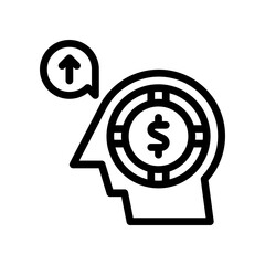 prosperity mindset line icon