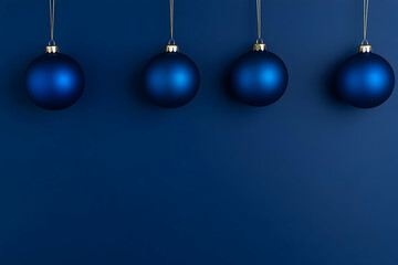 Blue Christmas Baubles Illustration
