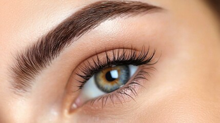 Obraz premium Captivating Close Up of a Woman s Flawless Eye Makeup and Alluring Gaze
