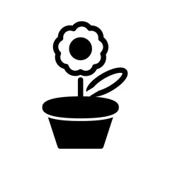 solid Simple flower with clean lines and minimal petals.