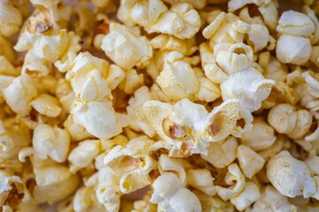Close up popcorn background,Snack