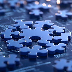 3D Puzzle Gear Illustration