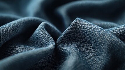 Obraz premium A high-resolution close-up of denim fabric texture.