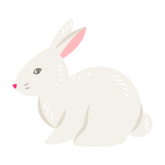 Illustration of cute Easter bunny.