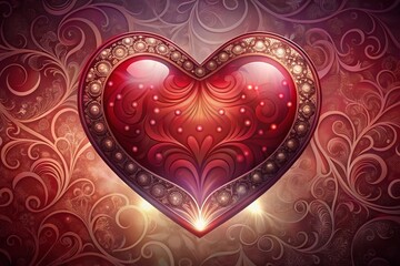 golden heart with background Love the background, Heart Vector illustration, decorations for Valentine's day design