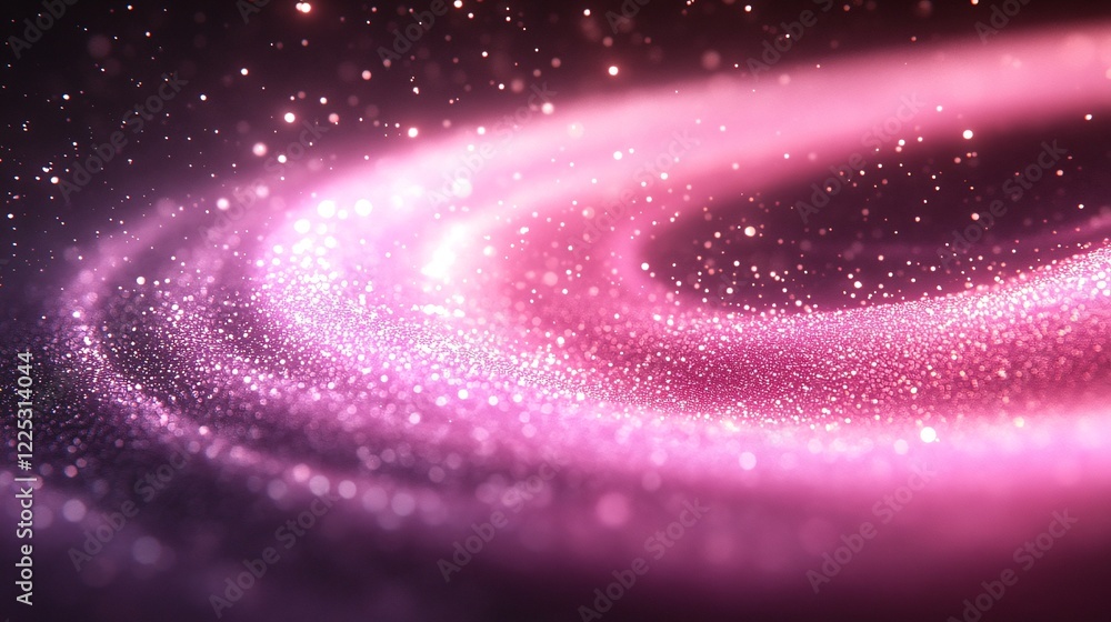 Poster holographic circuits and dynamic light flares in purple and silver data streams