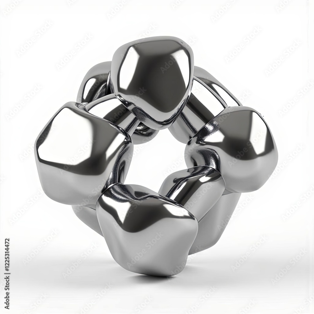 Poster a silver object with a round shape and a lot of small pieces. it looks like a puzzle