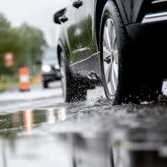 sommerreifen, winterreifen, nässe, aquaplaning, aufschwimen, nässeverdrängung, reifen, auto, auto, automobil, automobile, road, spiegel, beförderung, transport, traffic, wasser, geschwindigkeit, auto,