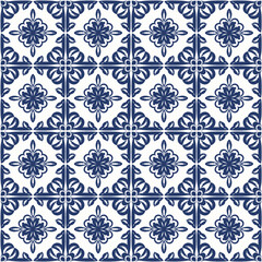 Intricate Ornamental Tile Pattern with Soft Floral and Geometric Borders