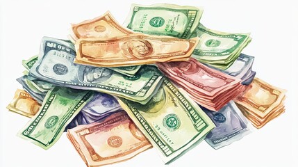 Bright cash collection art