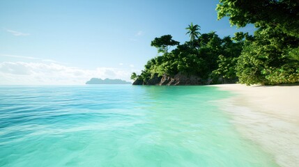 Fototapeta premium Tranquil Tropical Beach Scene