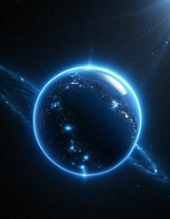 a glowing orb in space