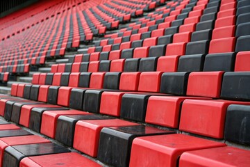 Close-up view of red and black cubes in a repeating pattern, color, geometric, art, cube, texture