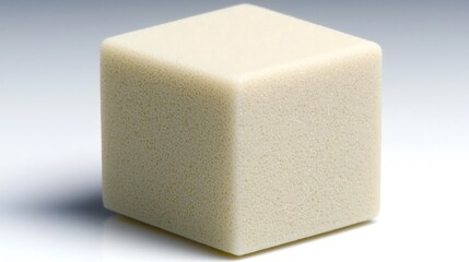 Cream-Colored Porous Cube