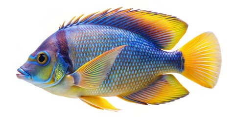 Fototapeta premium Blue and Yellow Tropical Fish