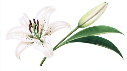 Obraz premium White Lily Blossom