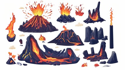 Vibrant eruption art collection