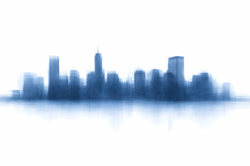 Naklejka premium Cityscape Illustration Sketch