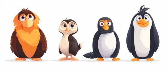 Adorable Zoo Cartoon Animals for Amusing and Entertaining Wildlife Designs