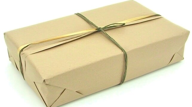Wrapped Package Tied with String
